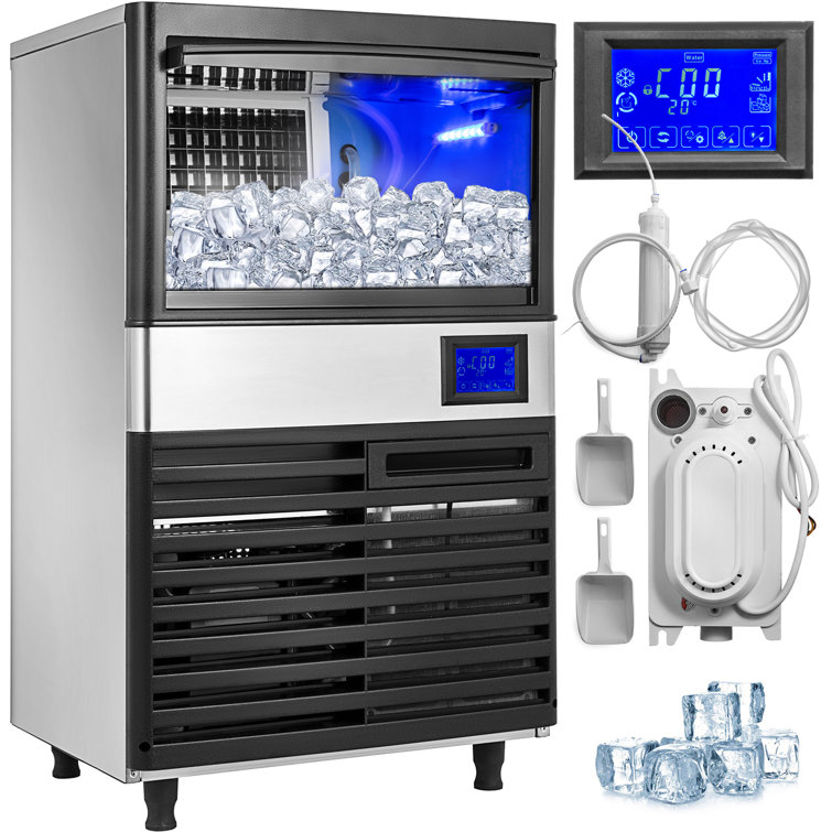 VEVOR 155 Lb. lb. Daily Production Cube Clear Ice Freestanding Ice